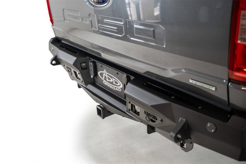 Ford F-150 Bumper - Rear - Addictive Desert Designs - Stealth Fighter - Hammer Black - `24-`27